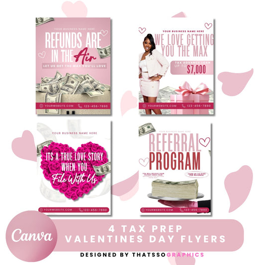 Tax Perp VDay Flyers (Canva Editable)