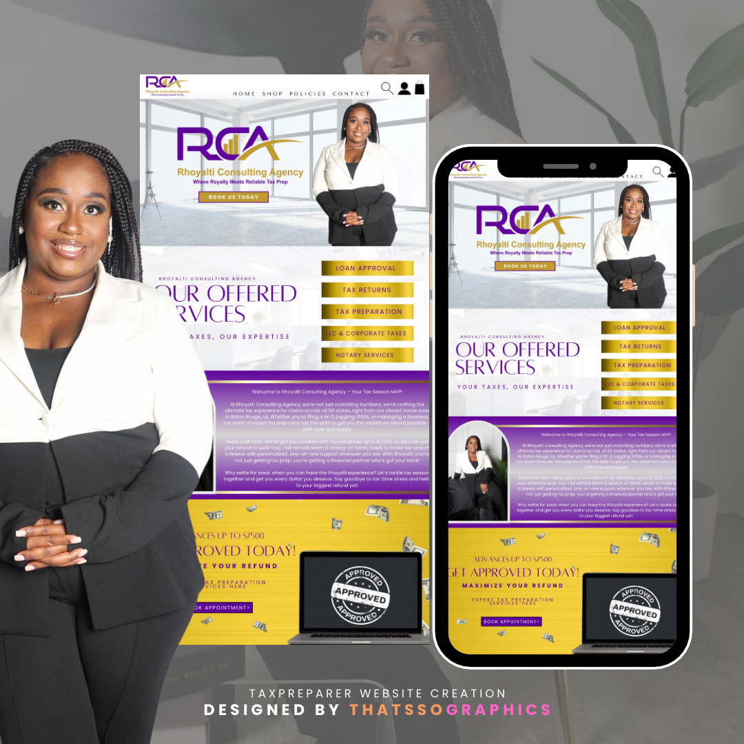 Website Creation (Tax, Credit Repair & Financial Specialists Only)