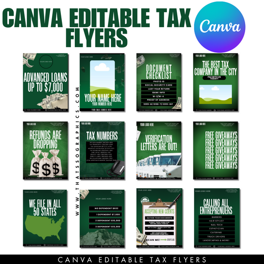 Canva Editable Tax Flyers